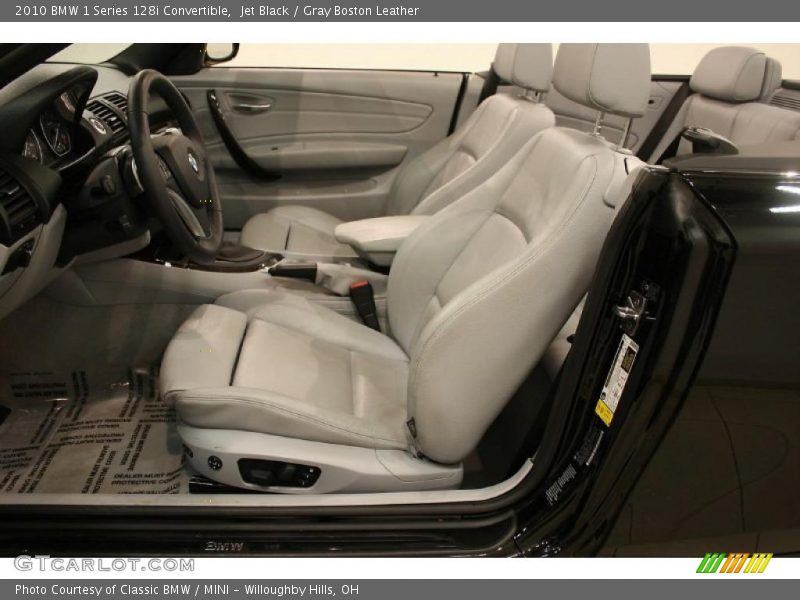 Jet Black / Gray Boston Leather 2010 BMW 1 Series 128i Convertible