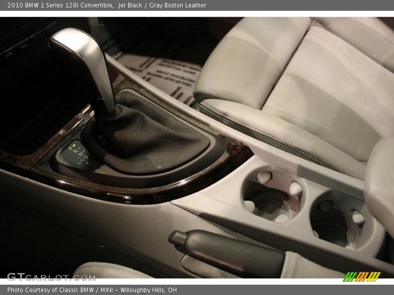 Jet Black / Gray Boston Leather 2010 BMW 1 Series 128i Convertible