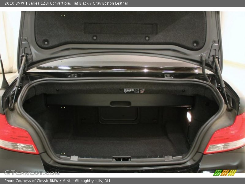 Jet Black / Gray Boston Leather 2010 BMW 1 Series 128i Convertible