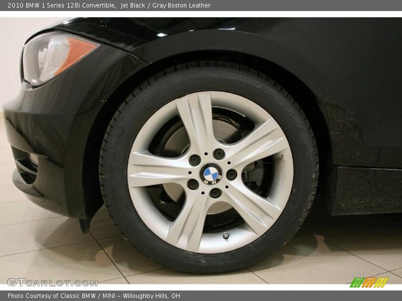 Jet Black / Gray Boston Leather 2010 BMW 1 Series 128i Convertible