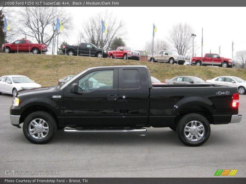Black / Medium/Dark Flint 2008 Ford F150 XLT SuperCab 4x4