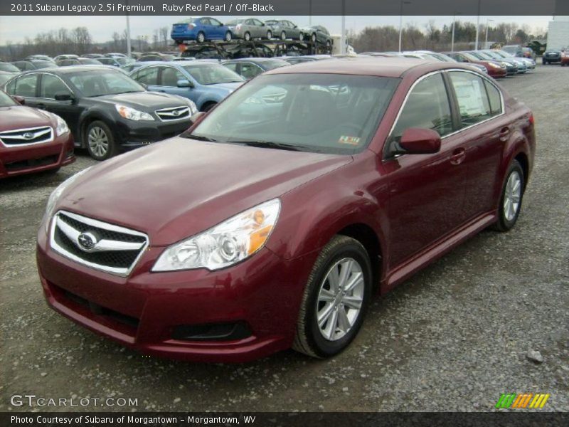 Ruby Red Pearl / Off-Black 2011 Subaru Legacy 2.5i Premium