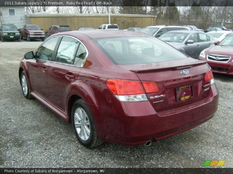 Ruby Red Pearl / Off-Black 2011 Subaru Legacy 2.5i Premium