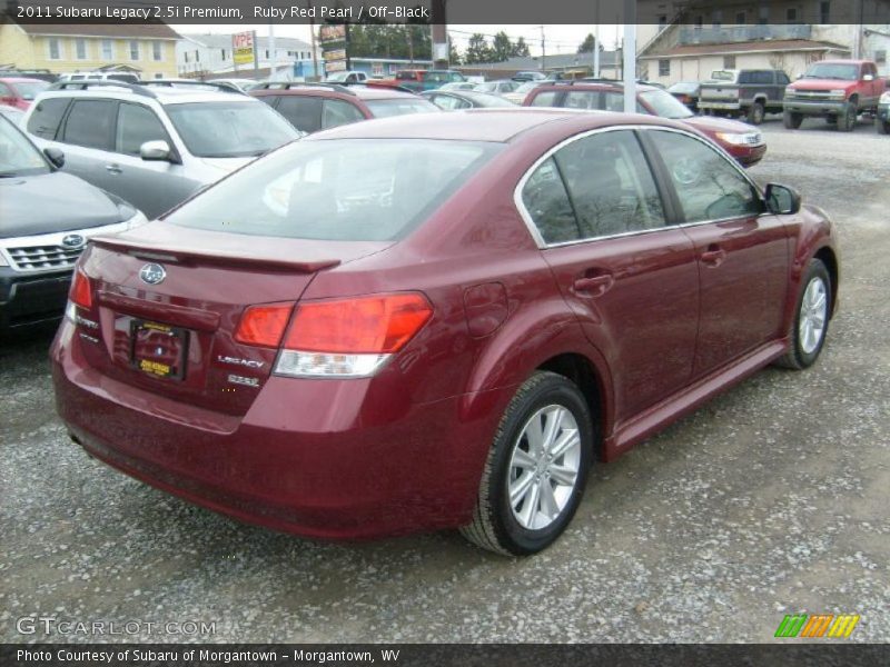 Ruby Red Pearl / Off-Black 2011 Subaru Legacy 2.5i Premium