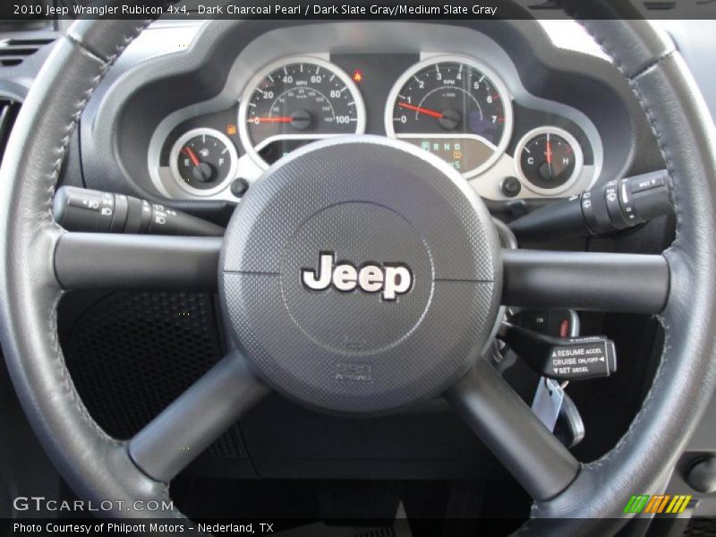 Dark Charcoal Pearl / Dark Slate Gray/Medium Slate Gray 2010 Jeep Wrangler Rubicon 4x4
