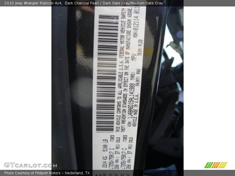 Dark Charcoal Pearl / Dark Slate Gray/Medium Slate Gray 2010 Jeep Wrangler Rubicon 4x4