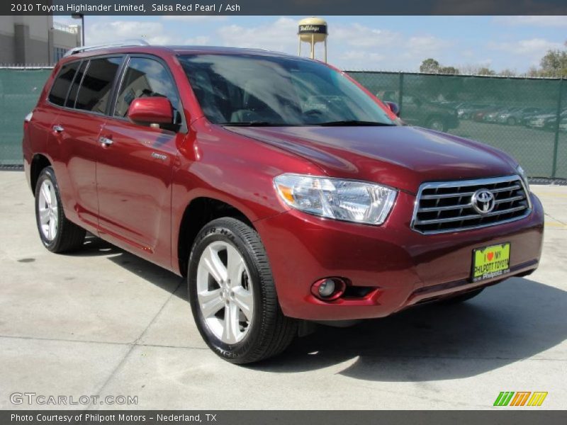 Salsa Red Pearl / Ash 2010 Toyota Highlander Limited