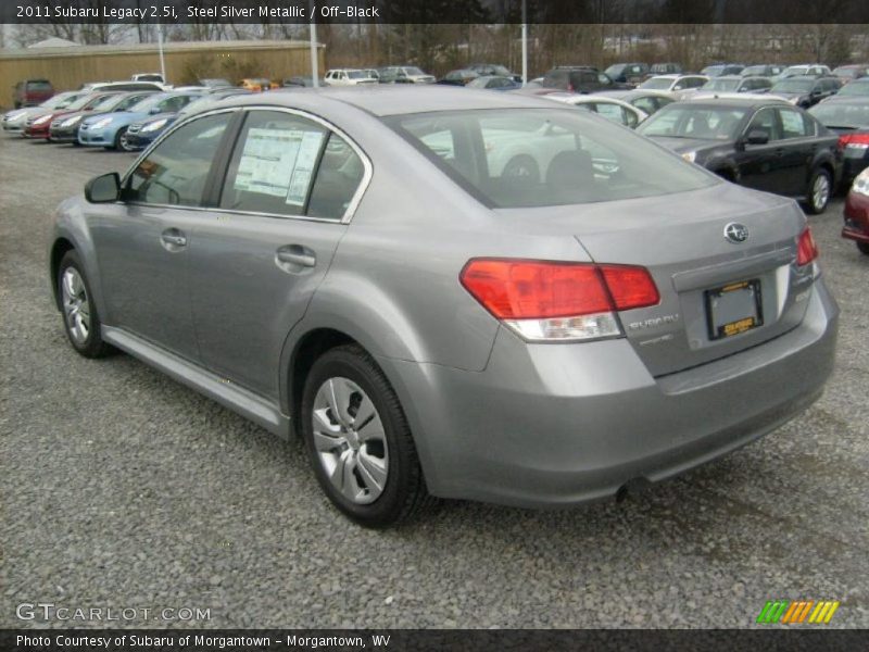 Steel Silver Metallic / Off-Black 2011 Subaru Legacy 2.5i