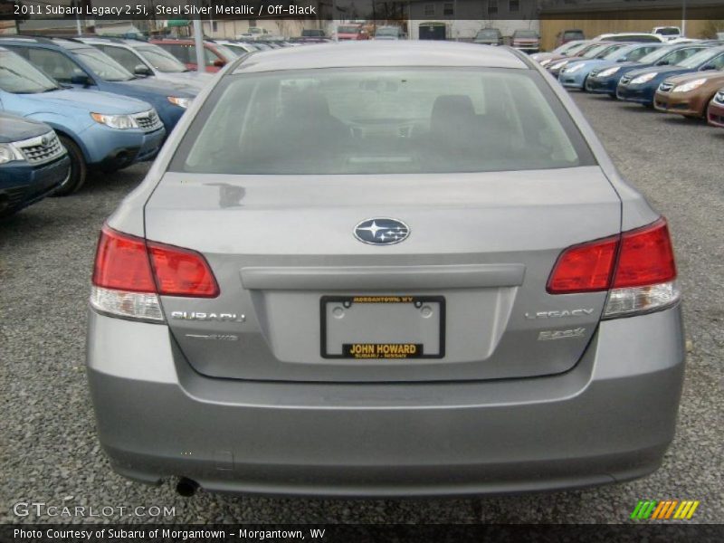 Steel Silver Metallic / Off-Black 2011 Subaru Legacy 2.5i