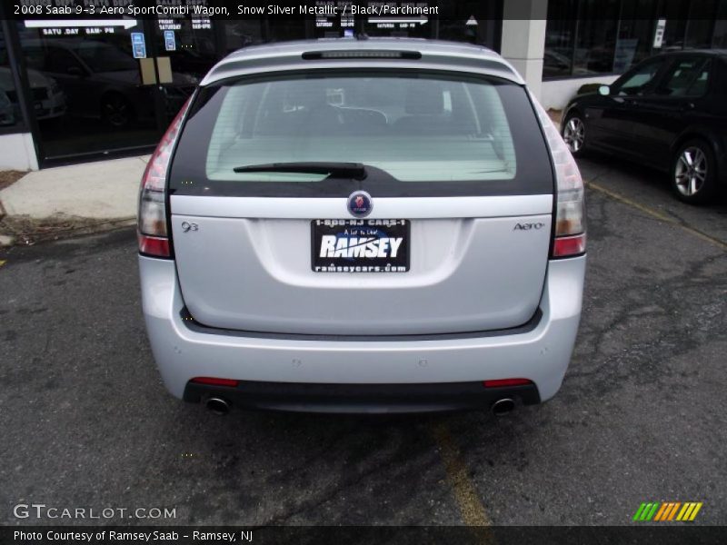Snow Silver Metallic / Black/Parchment 2008 Saab 9-3 Aero SportCombi Wagon