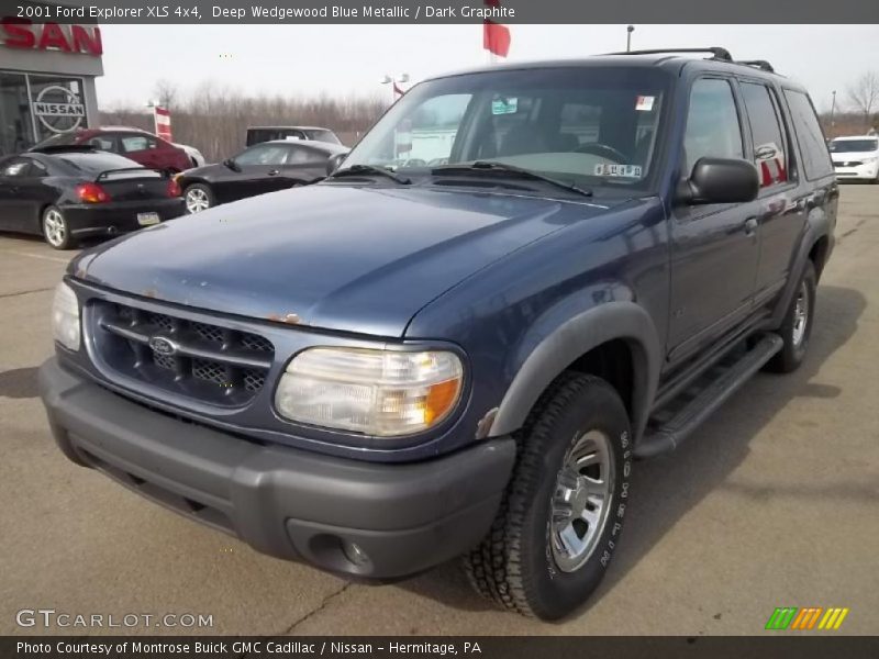 Deep Wedgewood Blue Metallic / Dark Graphite 2001 Ford Explorer XLS 4x4