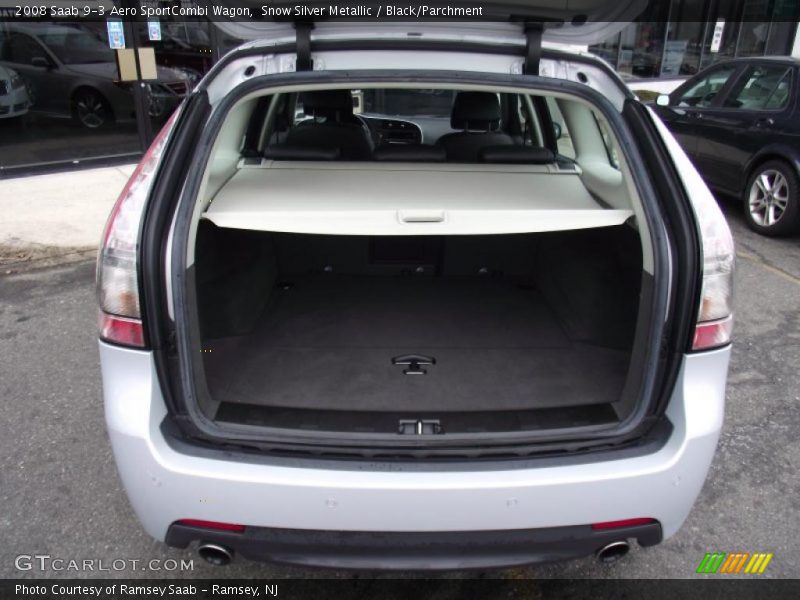 Snow Silver Metallic / Black/Parchment 2008 Saab 9-3 Aero SportCombi Wagon