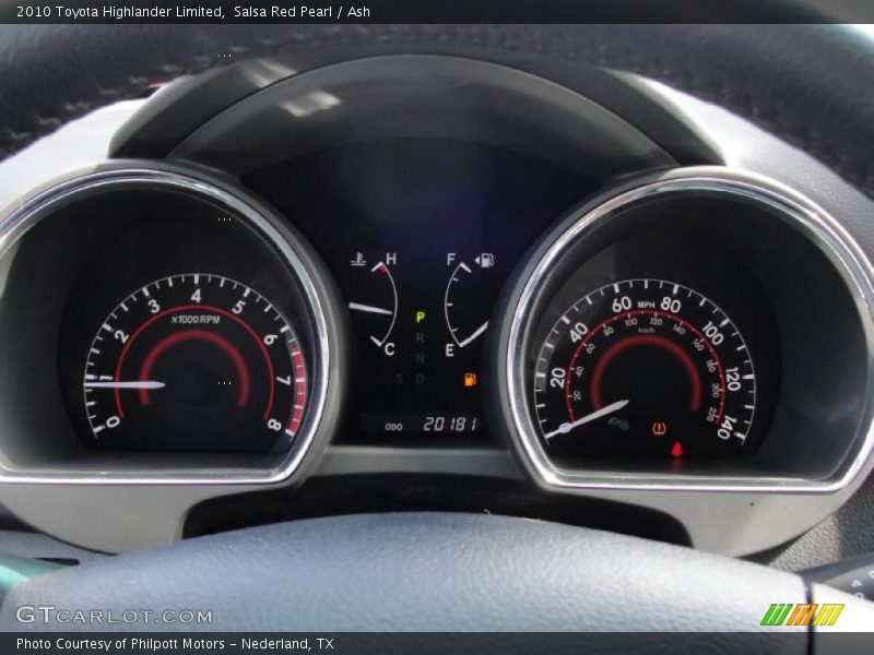  2010 Highlander Limited Limited Gauges