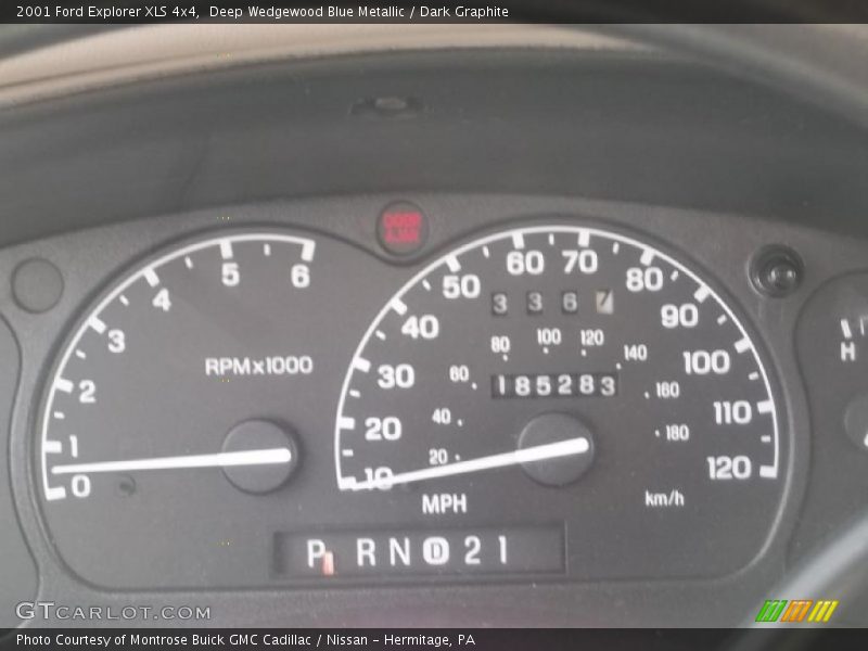 Deep Wedgewood Blue Metallic / Dark Graphite 2001 Ford Explorer XLS 4x4