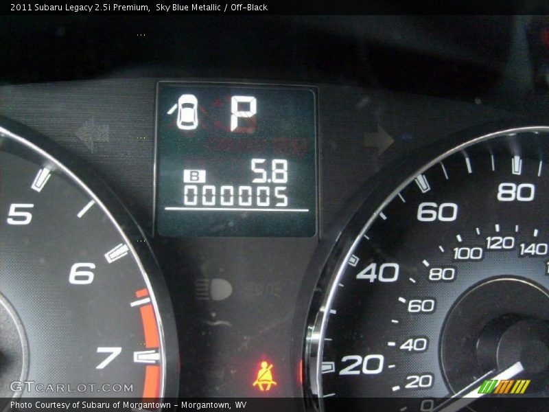 Sky Blue Metallic / Off-Black 2011 Subaru Legacy 2.5i Premium