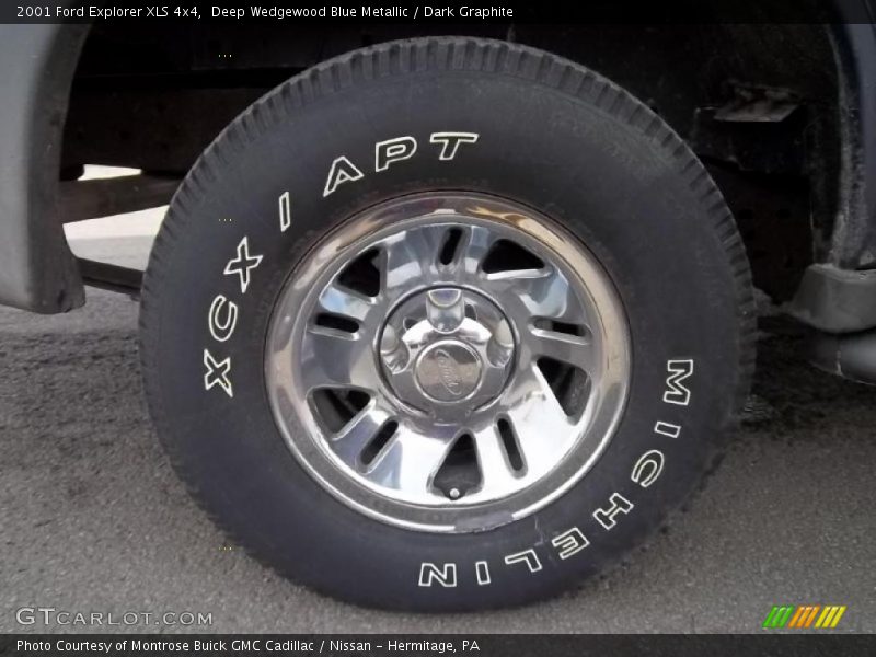 Deep Wedgewood Blue Metallic / Dark Graphite 2001 Ford Explorer XLS 4x4