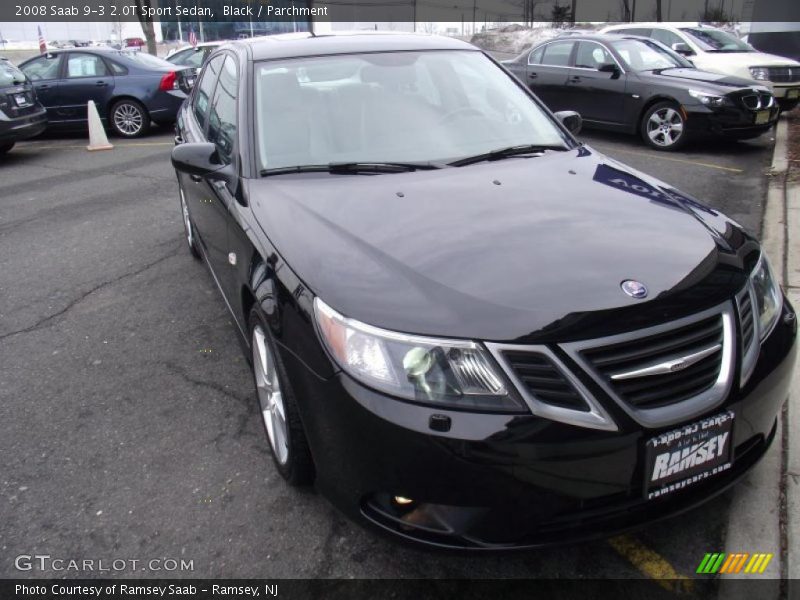 Black / Parchment 2008 Saab 9-3 2.0T Sport Sedan