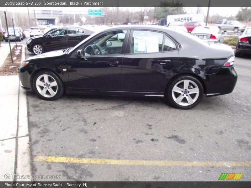 Black / Parchment 2008 Saab 9-3 2.0T Sport Sedan