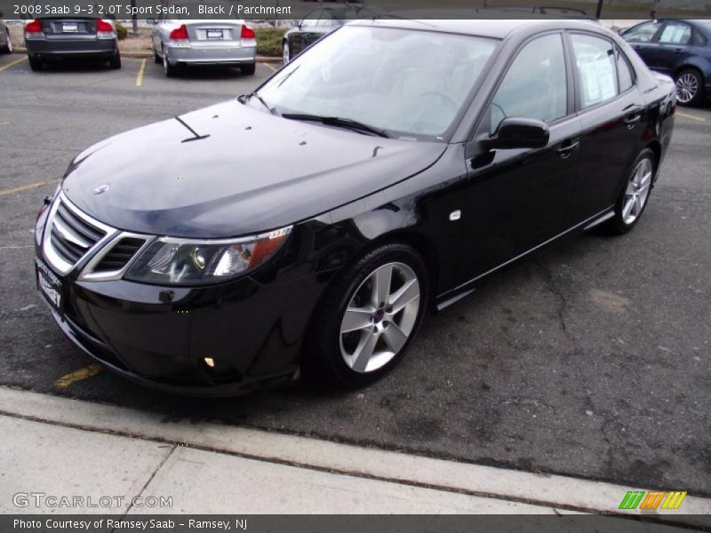 Black / Parchment 2008 Saab 9-3 2.0T Sport Sedan