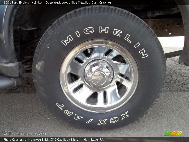 Deep Wedgewood Blue Metallic / Dark Graphite 2001 Ford Explorer XLS 4x4