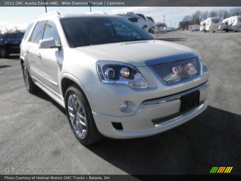 White Diamond Tintcoat / Cashmere 2011 GMC Acadia Denali AWD