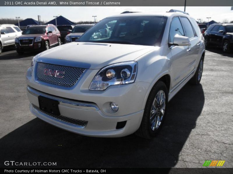 White Diamond Tintcoat / Cashmere 2011 GMC Acadia Denali AWD