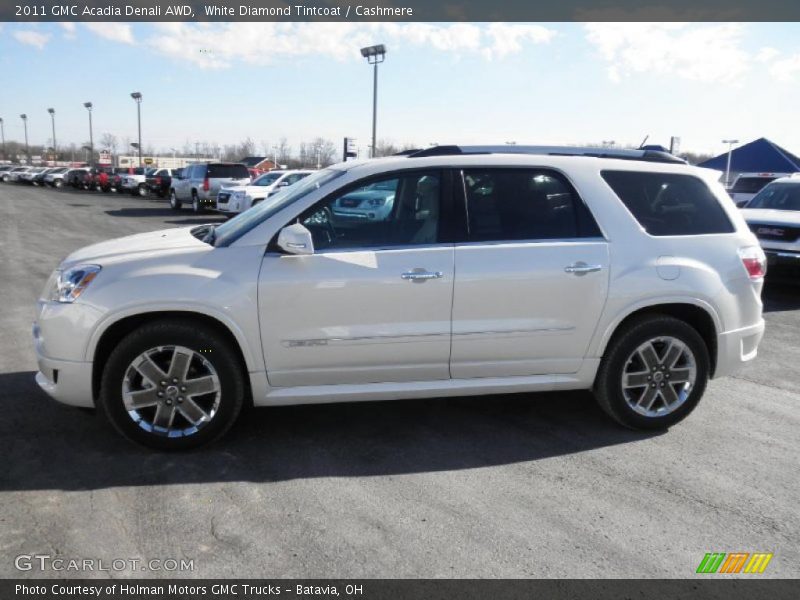 White Diamond Tintcoat / Cashmere 2011 GMC Acadia Denali AWD