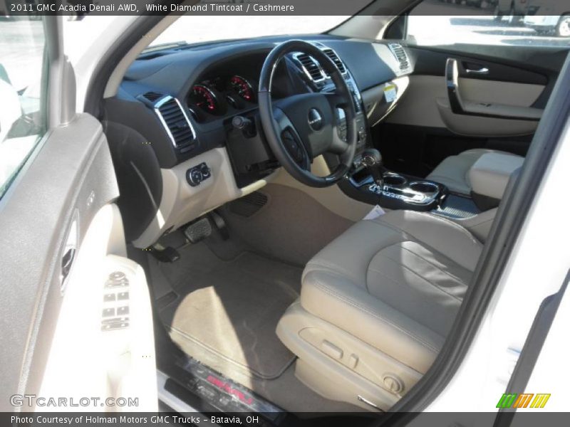 White Diamond Tintcoat / Cashmere 2011 GMC Acadia Denali AWD