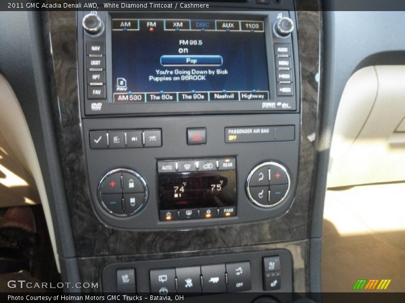 White Diamond Tintcoat / Cashmere 2011 GMC Acadia Denali AWD