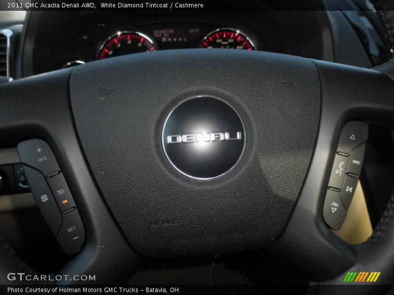 White Diamond Tintcoat / Cashmere 2011 GMC Acadia Denali AWD