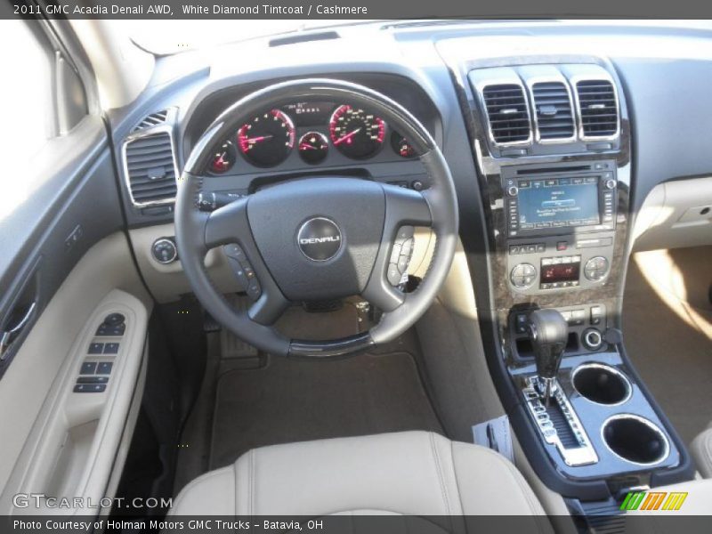 White Diamond Tintcoat / Cashmere 2011 GMC Acadia Denali AWD