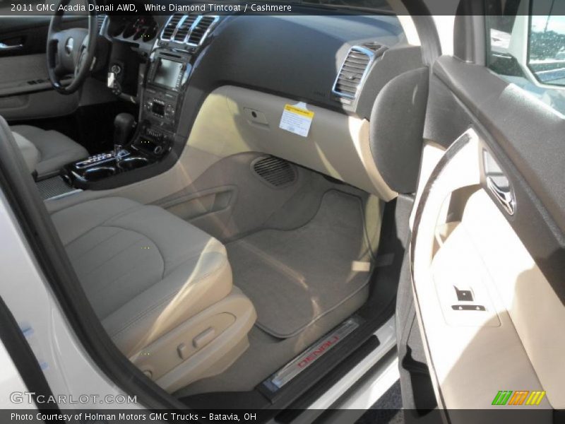 White Diamond Tintcoat / Cashmere 2011 GMC Acadia Denali AWD