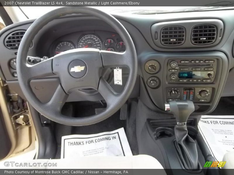 Sandstone Metallic / Light Cashmere/Ebony 2007 Chevrolet TrailBlazer LS 4x4