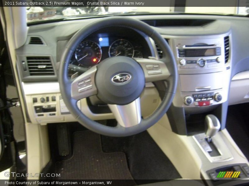 Crystal Black Silica / Warm Ivory 2011 Subaru Outback 2.5i Premium Wagon