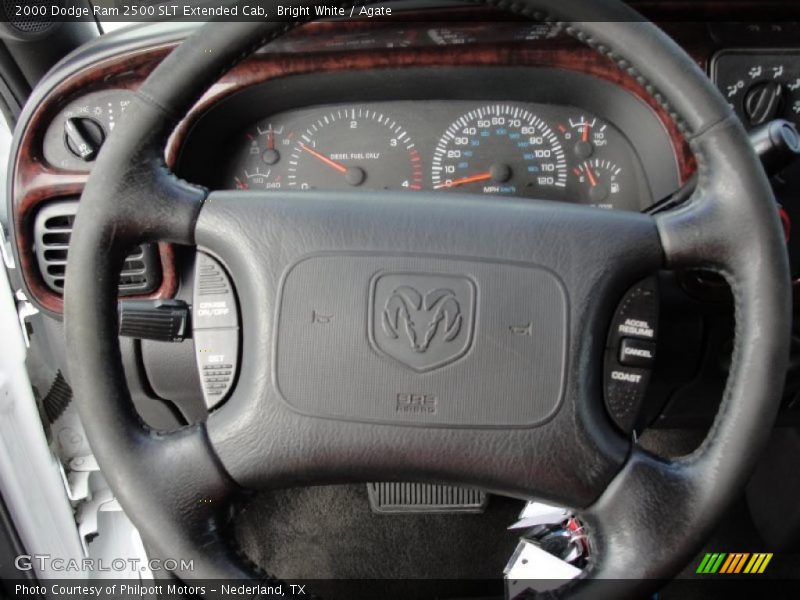 Bright White / Agate 2000 Dodge Ram 2500 SLT Extended Cab