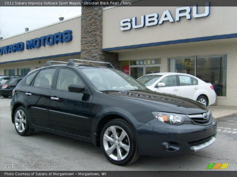 Obsidian Black Pearl / Ivory 2011 Subaru Impreza Outback Sport Wagon
