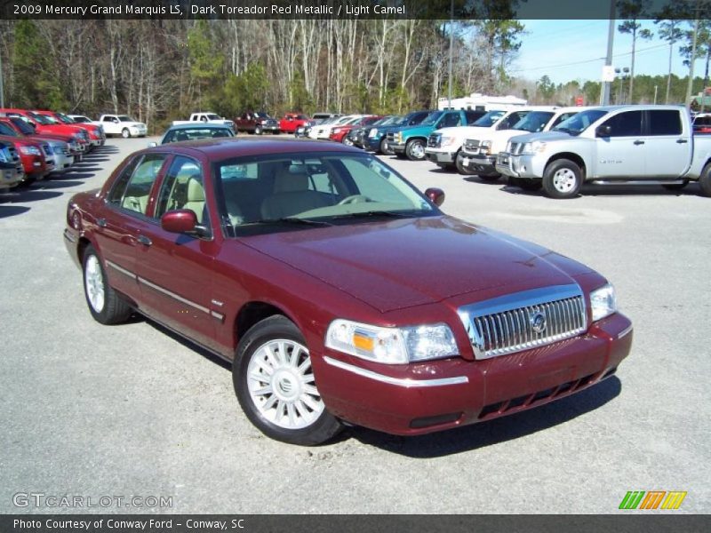 Dark Toreador Red Metallic / Light Camel 2009 Mercury Grand Marquis LS