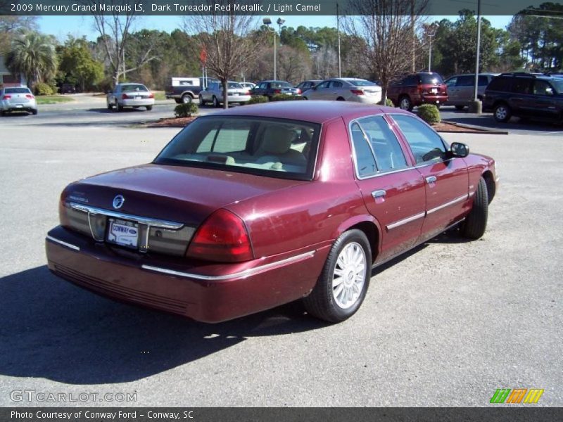 Dark Toreador Red Metallic / Light Camel 2009 Mercury Grand Marquis LS