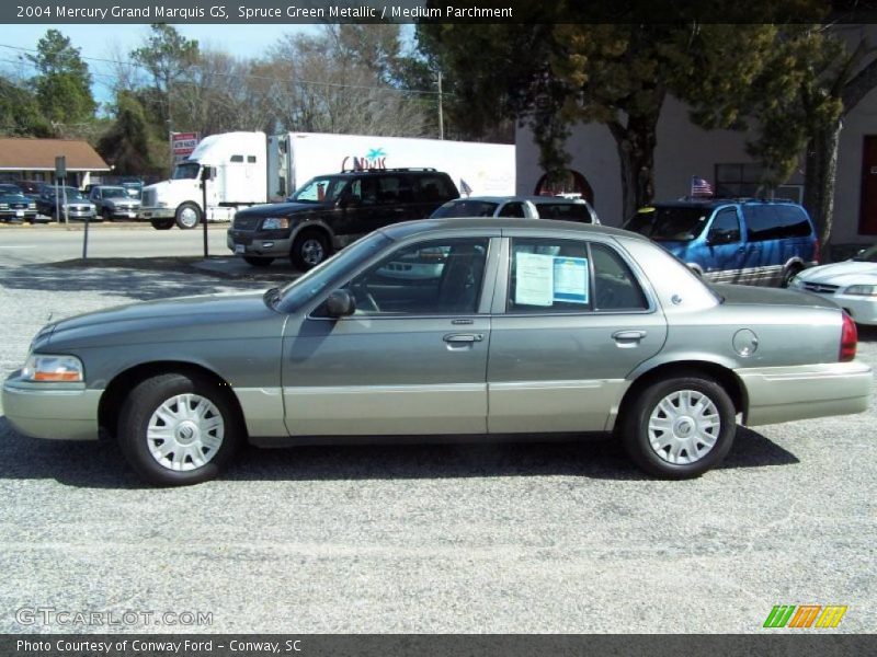 Spruce Green Metallic / Medium Parchment 2004 Mercury Grand Marquis GS
