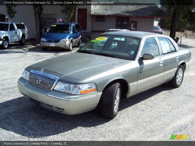 Spruce Green Metallic / Medium Parchment 2004 Mercury Grand Marquis GS