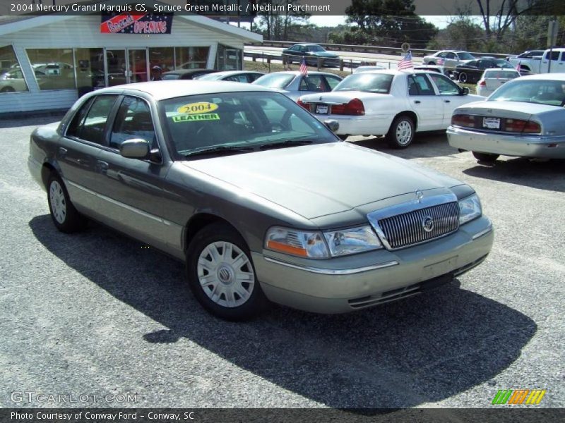 Spruce Green Metallic / Medium Parchment 2004 Mercury Grand Marquis GS