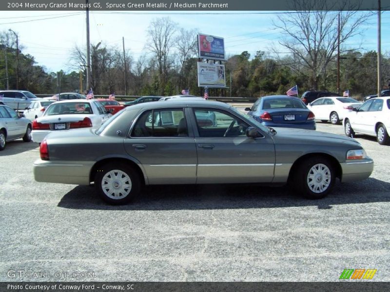Spruce Green Metallic / Medium Parchment 2004 Mercury Grand Marquis GS