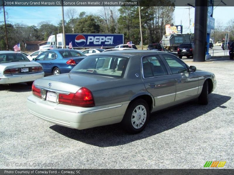 Spruce Green Metallic / Medium Parchment 2004 Mercury Grand Marquis GS