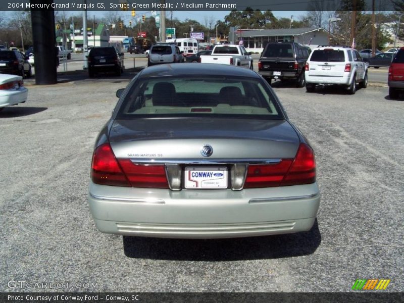 Spruce Green Metallic / Medium Parchment 2004 Mercury Grand Marquis GS