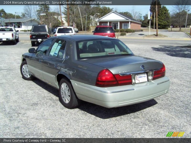 Spruce Green Metallic / Medium Parchment 2004 Mercury Grand Marquis GS