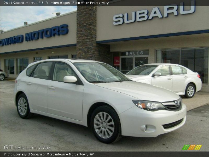 Satin White Pearl / Ivory 2011 Subaru Impreza 2.5i Premium Wagon
