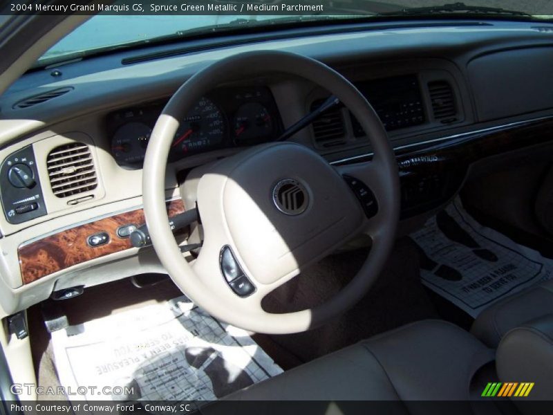 Spruce Green Metallic / Medium Parchment 2004 Mercury Grand Marquis GS