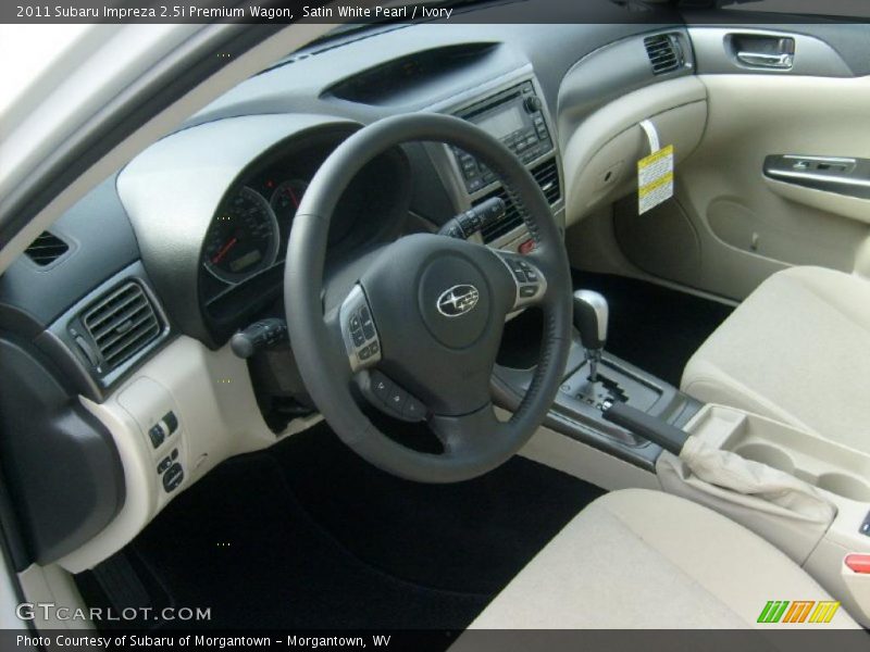 Ivory Interior - 2011 Impreza 2.5i Premium Wagon 