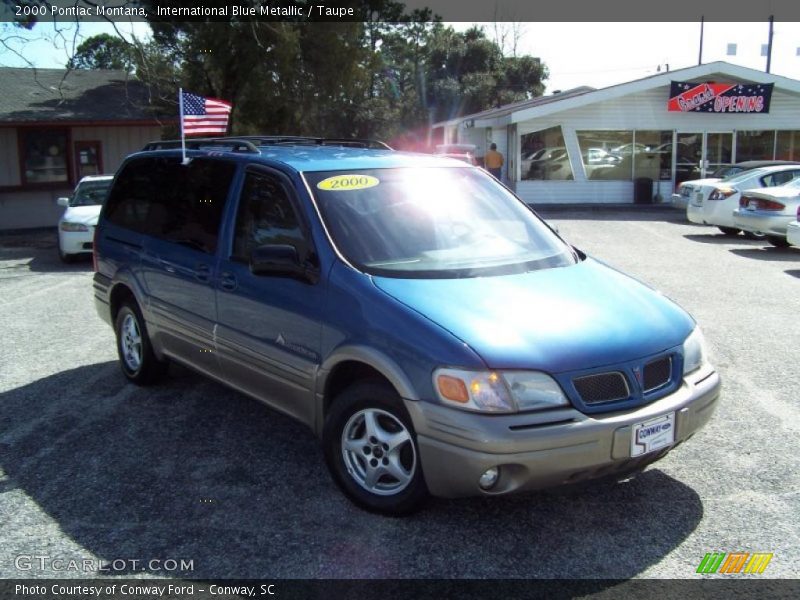 International Blue Metallic / Taupe 2000 Pontiac Montana