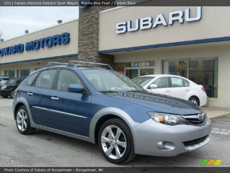 Marine Blue Pearl / Carbon Black 2011 Subaru Impreza Outback Sport Wagon